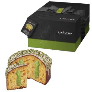 [74202] PANETTONE PISTACCHIO 1000 G SCATOLA SICILYUM